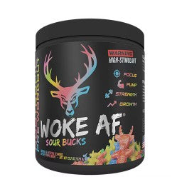 Woke AF High-Stimulant Nootropic Pre-Workout - Sour Bucks (13.2 Oz. / 30
