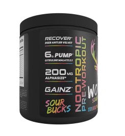 Woke AF High-Stimulant Nootropic Pre-Workout - Sour Bucks (13.2 Oz. / 30